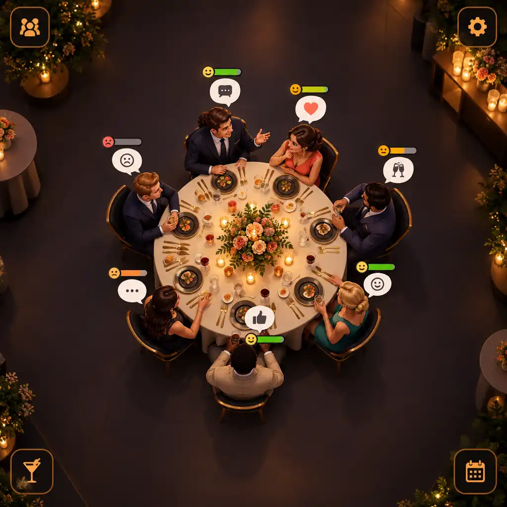 Interactions et plan de table des invités dans Event Planner